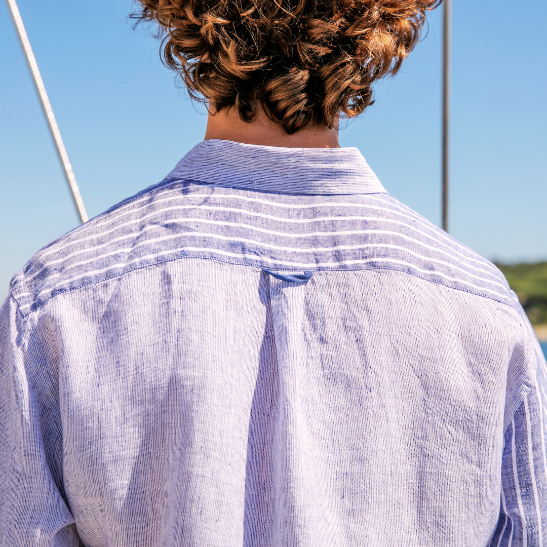 Cap Ferret Sand Stripes linen shirt