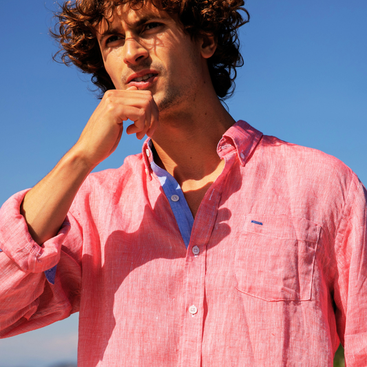 Chemise Riviera Red en lin