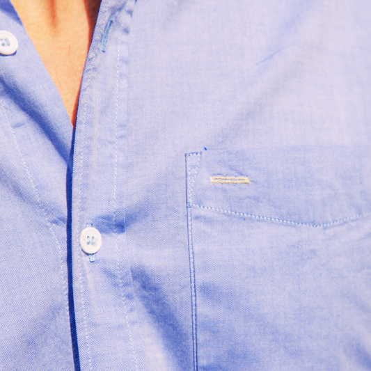Houlgate Blue shirt in end-on-end cotton