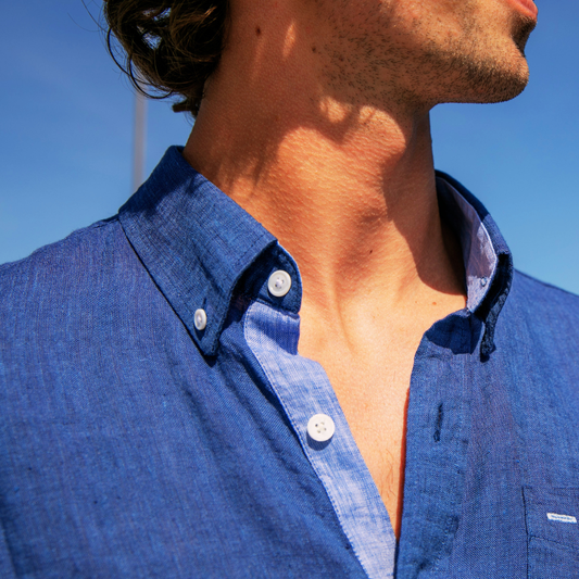 Chemise Riviera Dark Blue en lin