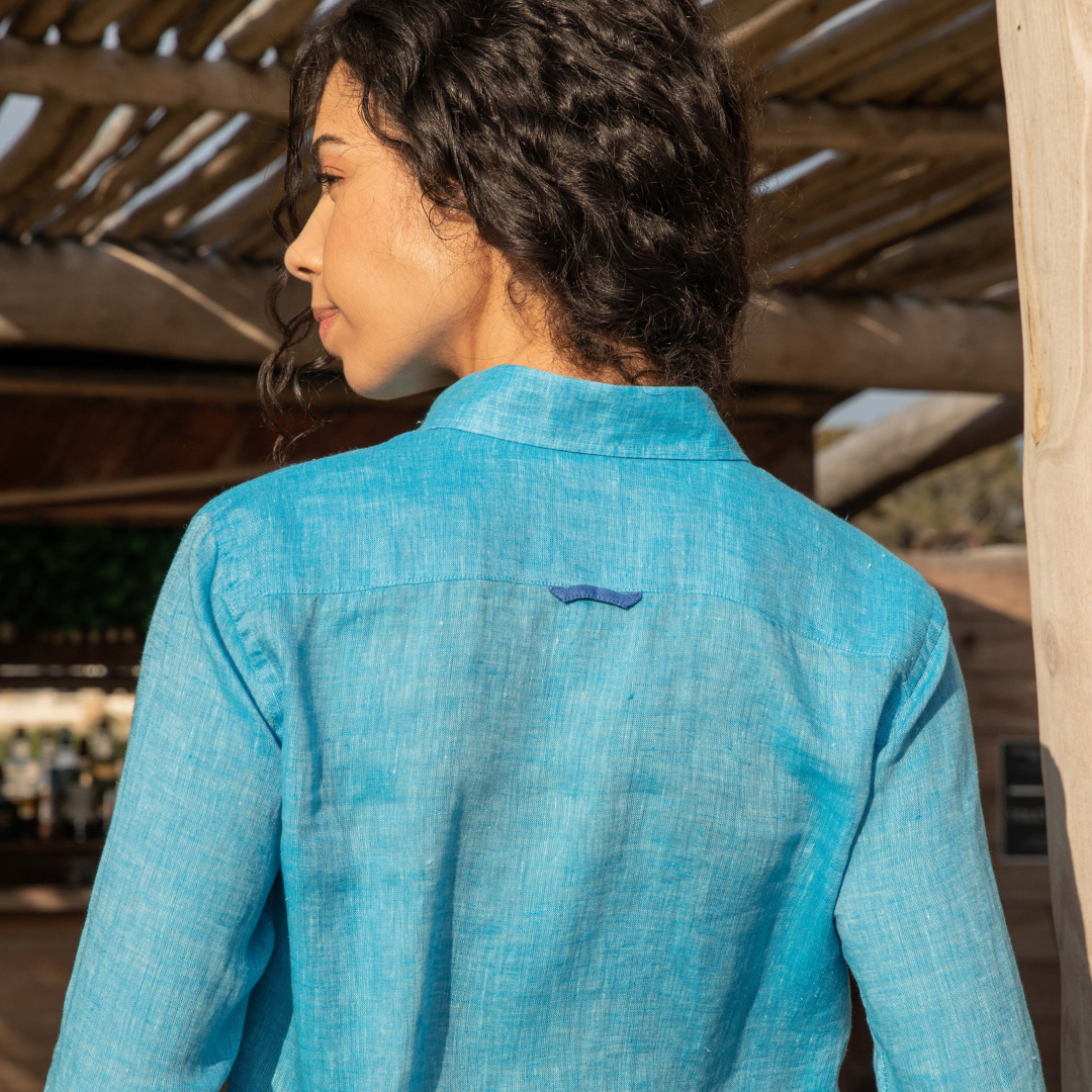 Chemisier Riviera Azur en lin