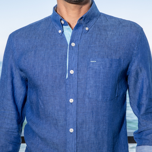 Riviera Indigo Linen Shirt