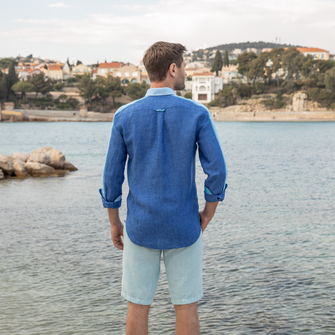 Chemise Le Moulleau Indigo en lin