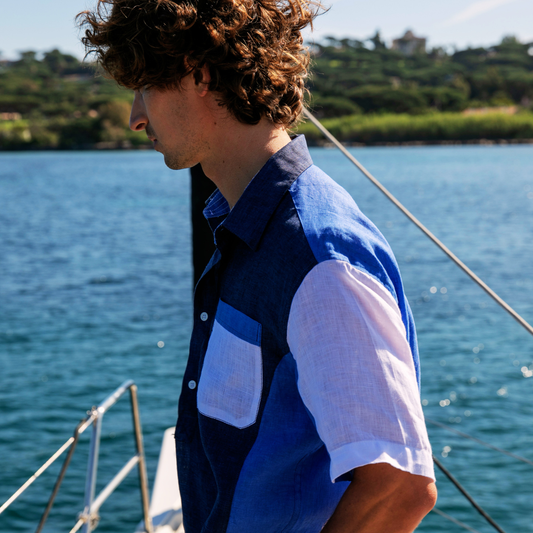 Marigot Blue cotton shirt