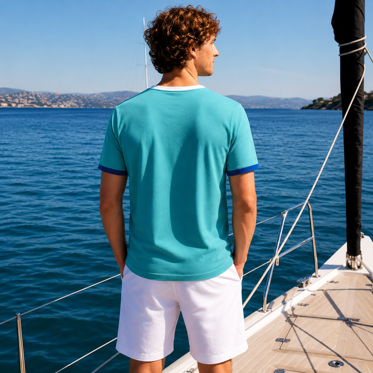T-shirt Riviera Pool Green en coton bio