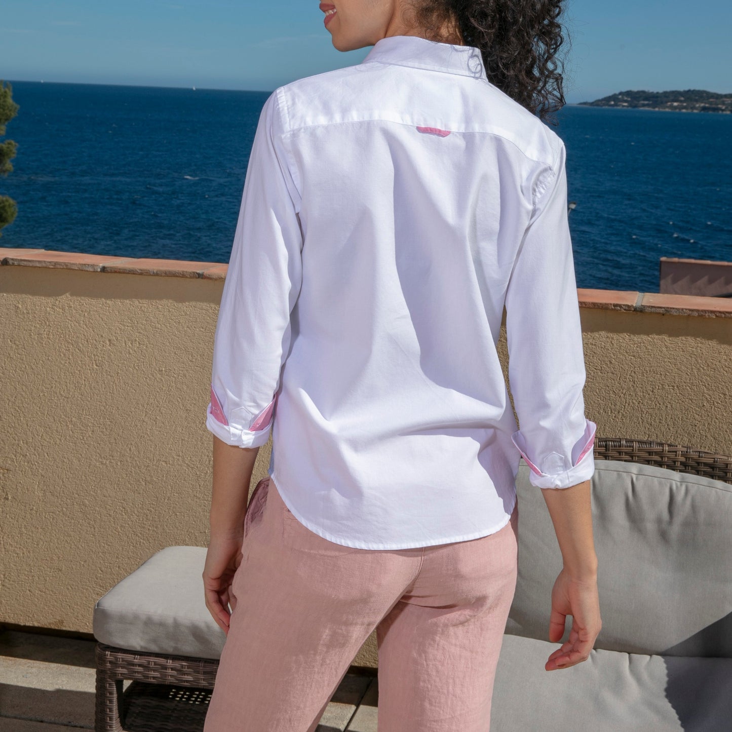 Cassis Old Pink linen pants