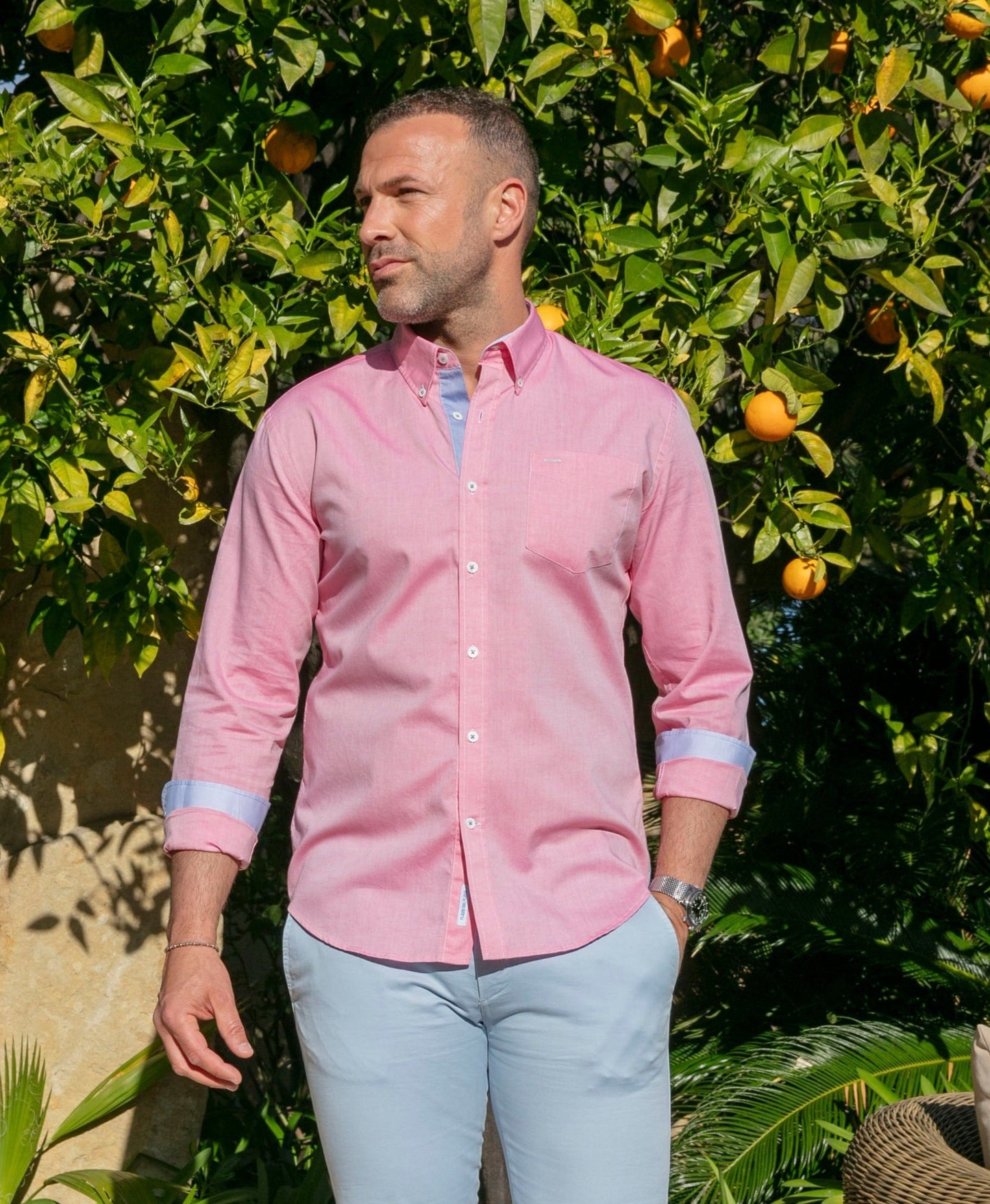 Riviera Strawberry Oxford Cotton Shirt