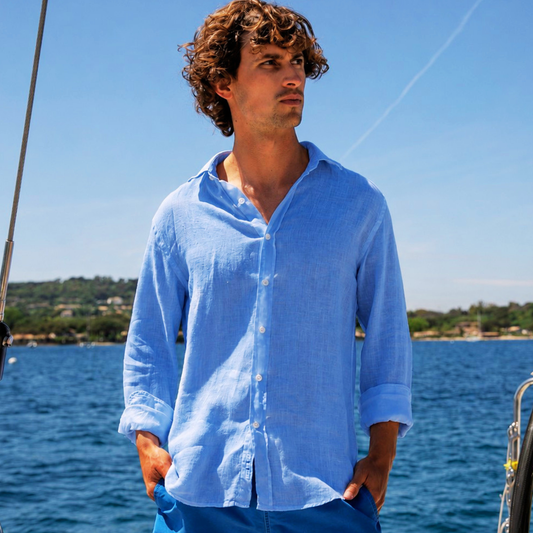 Chemise Blue Bay en lin italien
