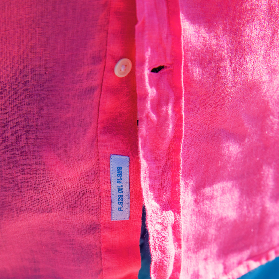 Chemise Blue Bay Pink en lin