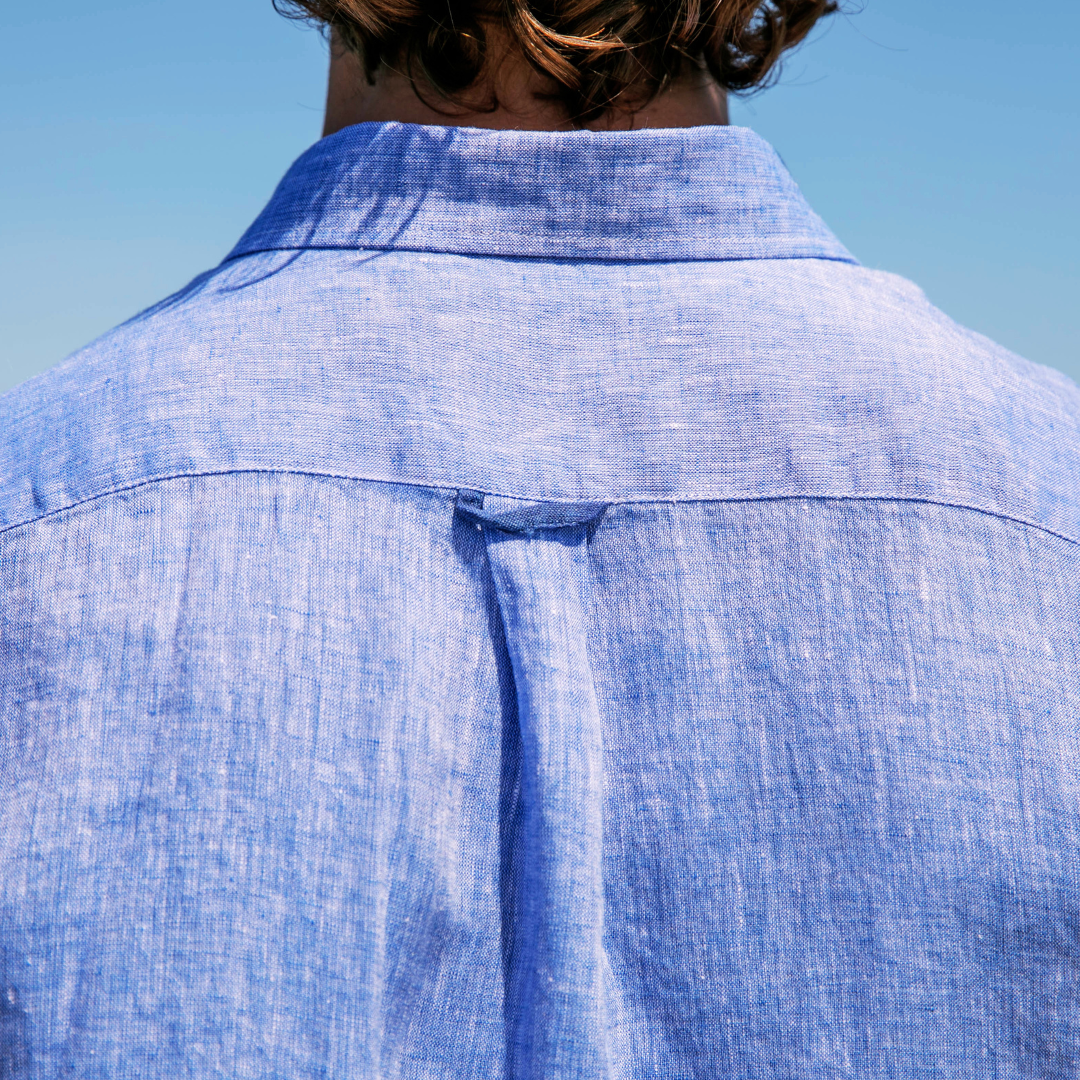 Chemise manches courtes Riviera Denim en lin