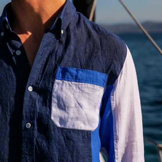 Marigot Blue cotton shirt