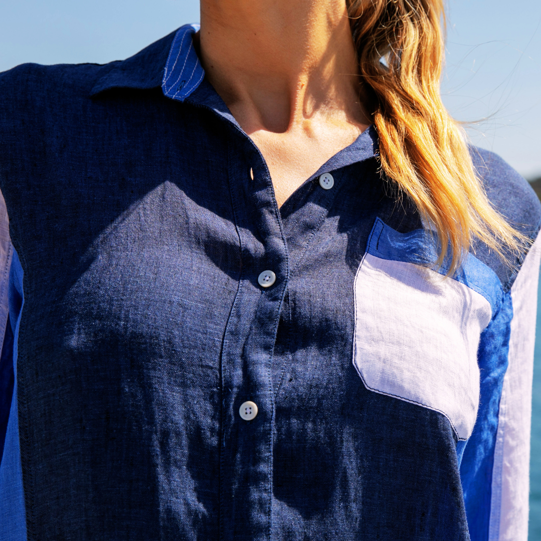 Marigot Blue cotton shirt