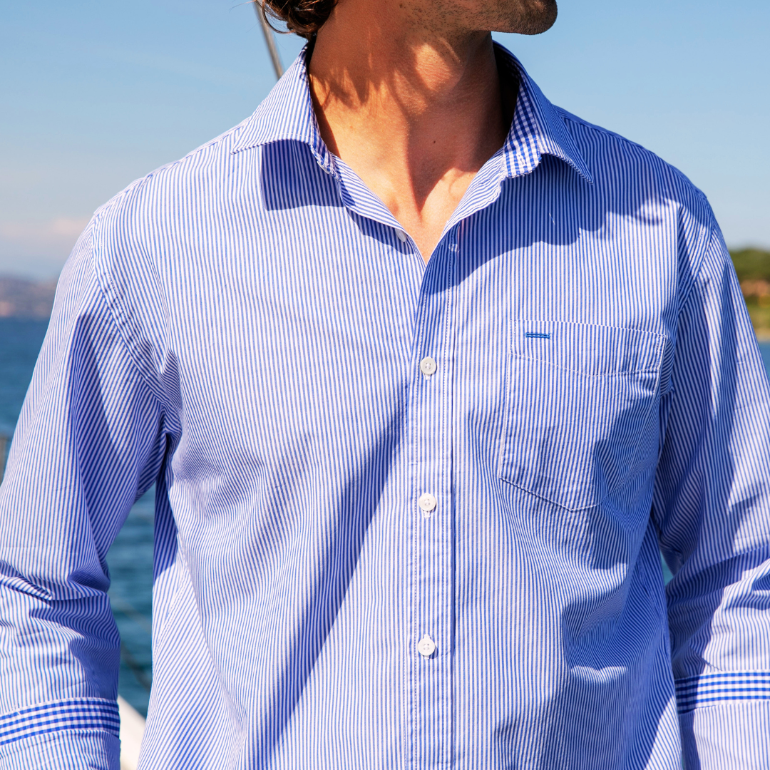 Chemise Houlgate Royal Blue en coton
