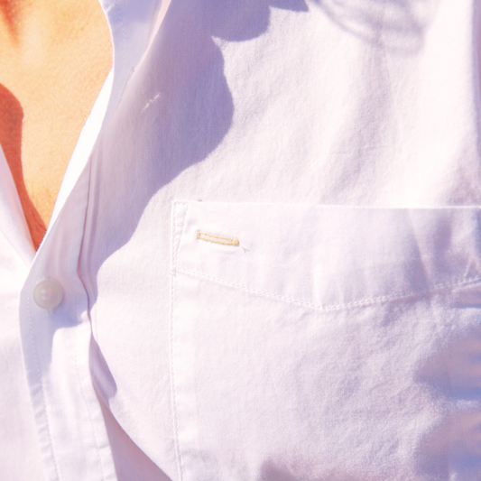 Houlgate Blue shirt in end-on-end cotton