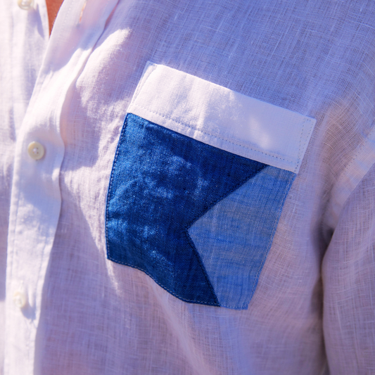 Le Moulleau Indigo linen shirt