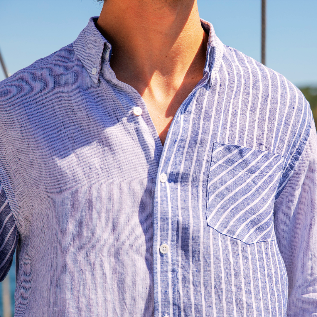 Cap Ferret Sand Stripes linen shirt