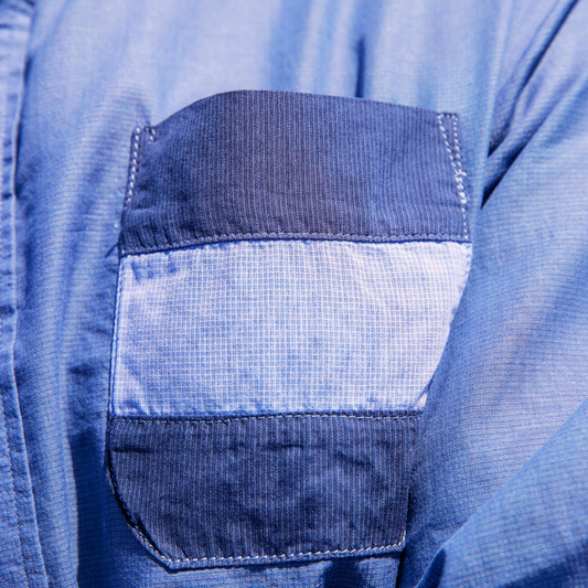 Wally Dark Blue cotton shirt
