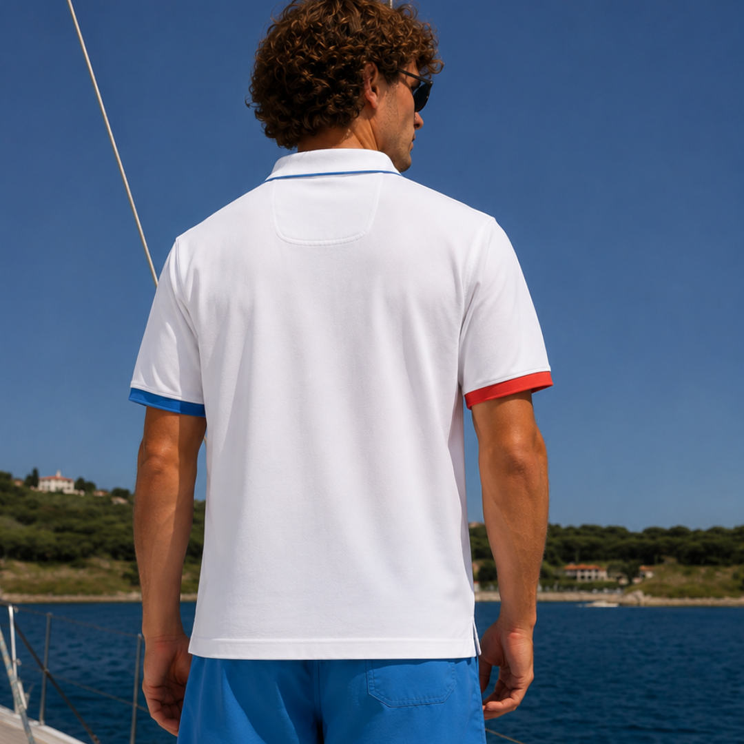 Polo Riviera White en coton Pima