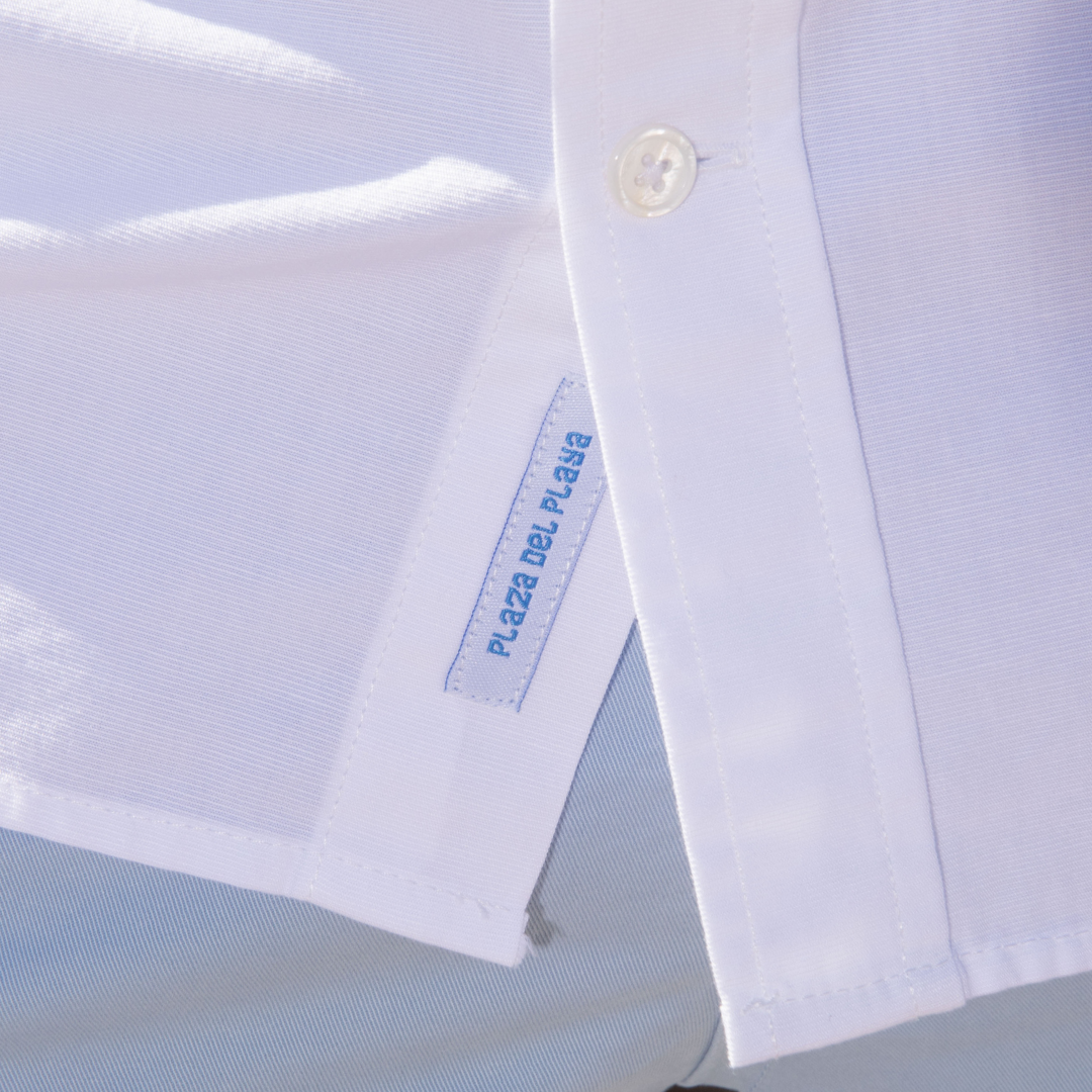 Le Moulleau White shirt in thread-on-thread cotton