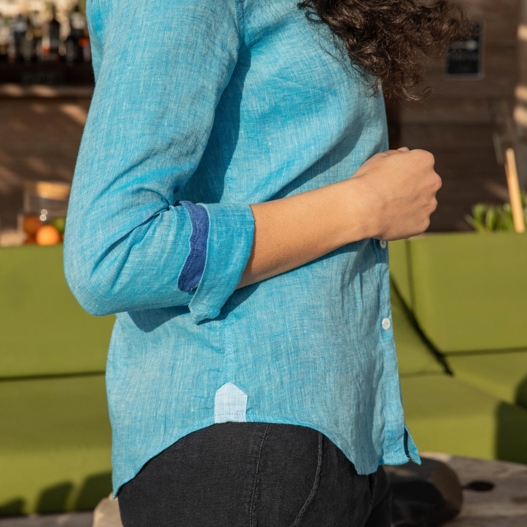 Chemisier Riviera Azur en lin