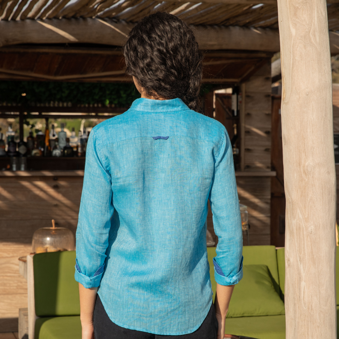 Chemisier Riviera Azur en lin