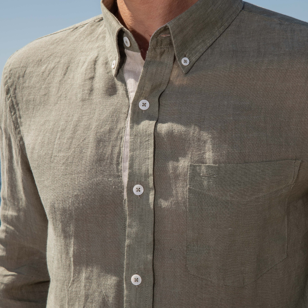 Chemise Riviera Kaki en lin