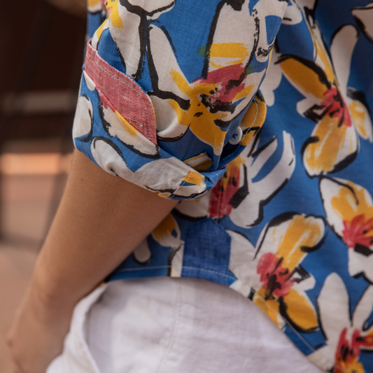 Riviera Hawaiian cotton blouse