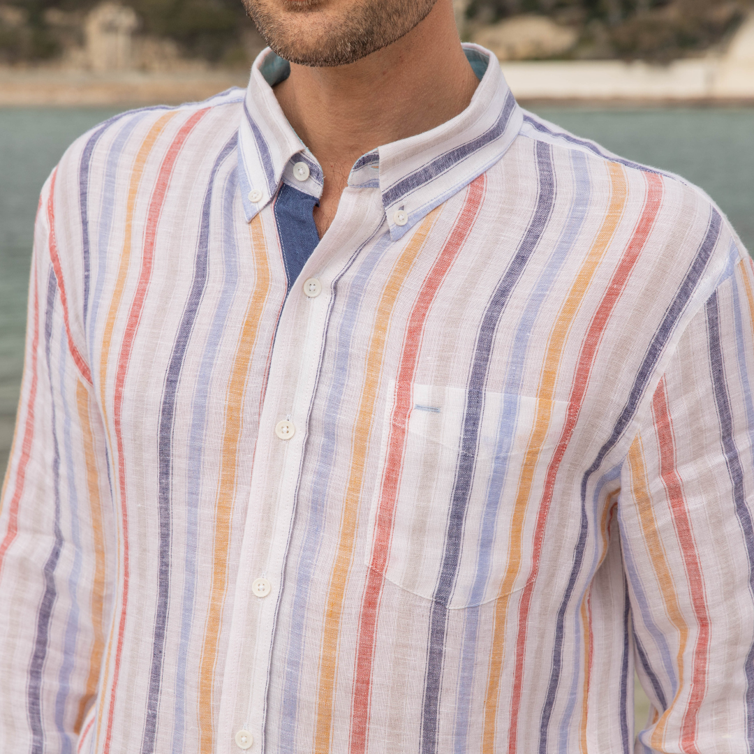 Chemise Riviera Multistripes en lin