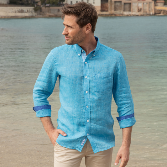 Riviera Azur linen shirt
