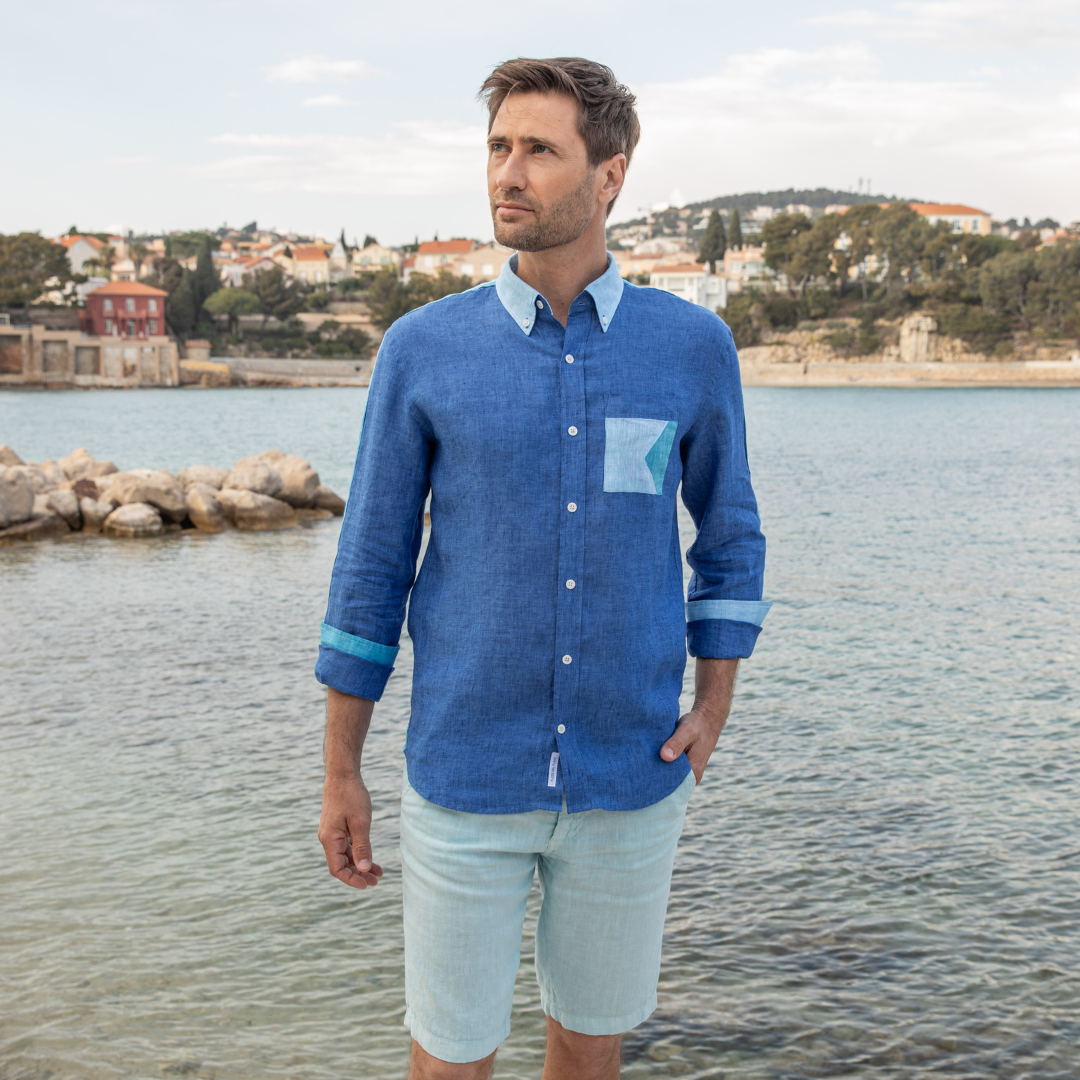 Chemise Le Moulleau Indigo en lin