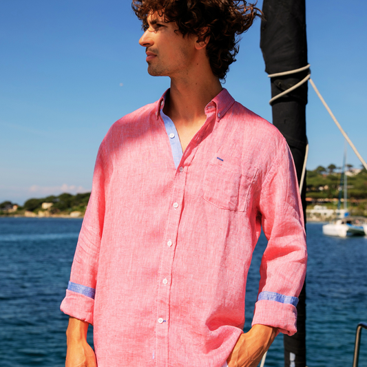 Chemise Riviera Red en lin