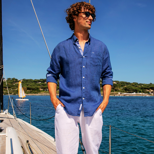 Chemise Riviera Dark Blue en lin
