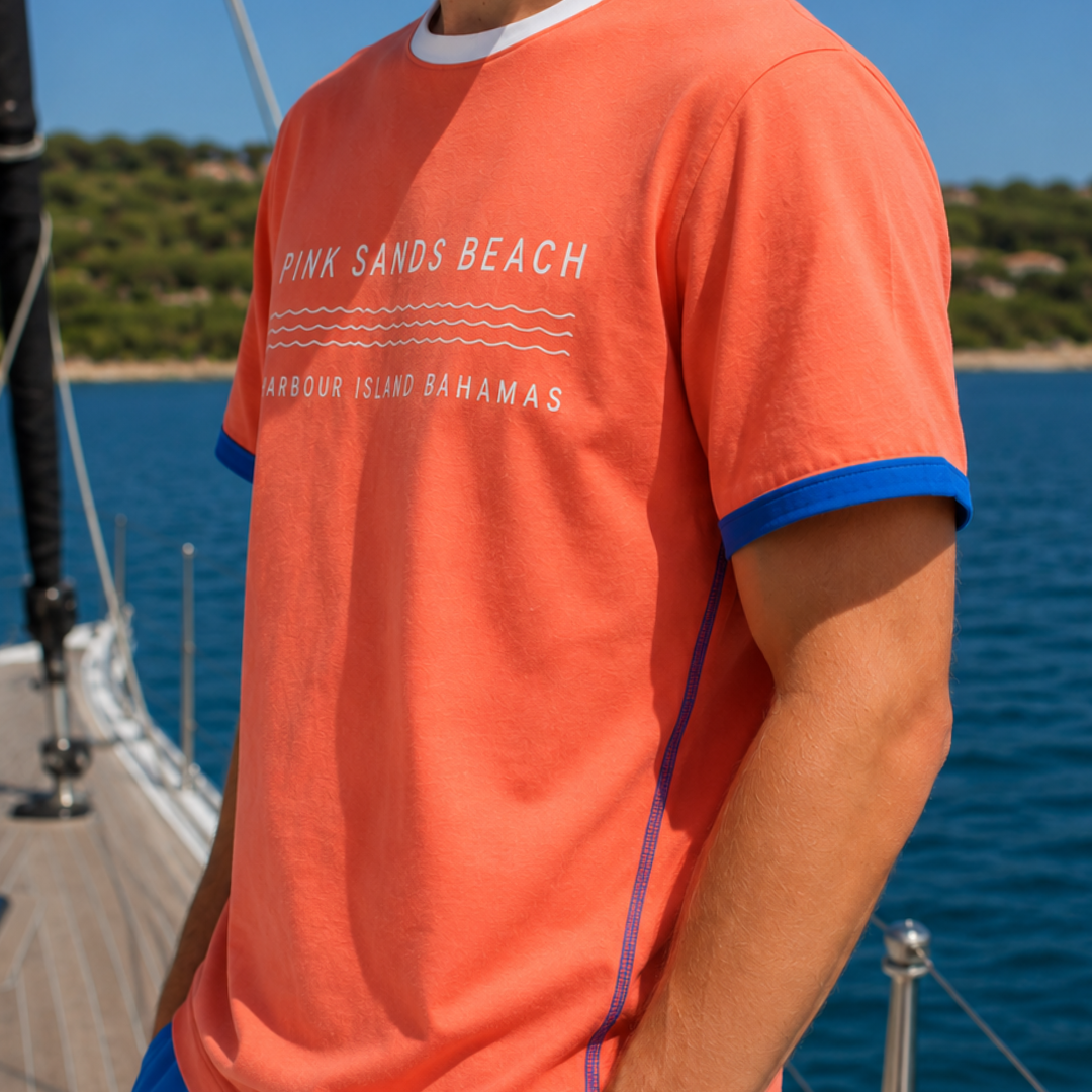 T-shirt Bahamas Living Coral en coton bio