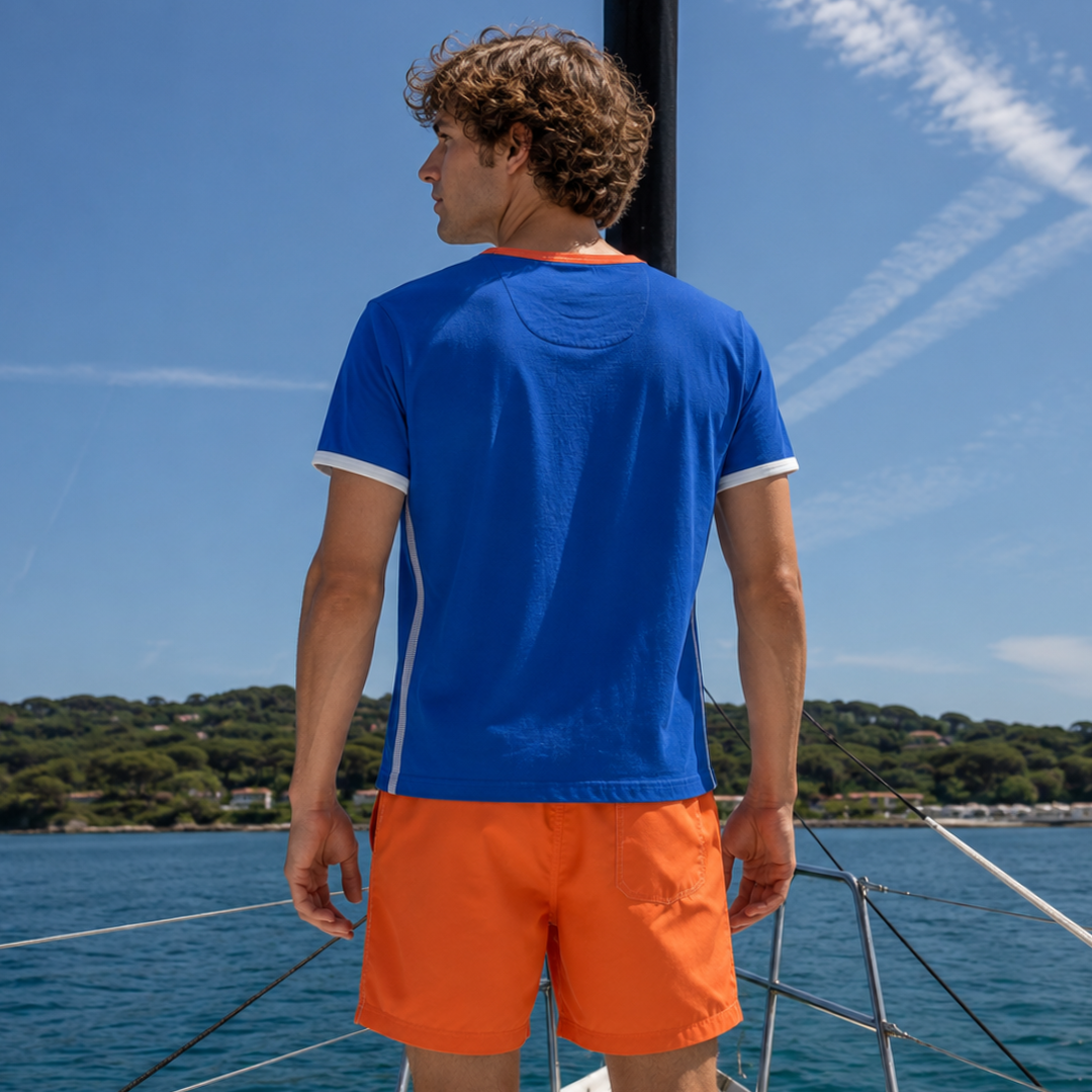 T-shirt French Riviera Victoria Blue en coton bio