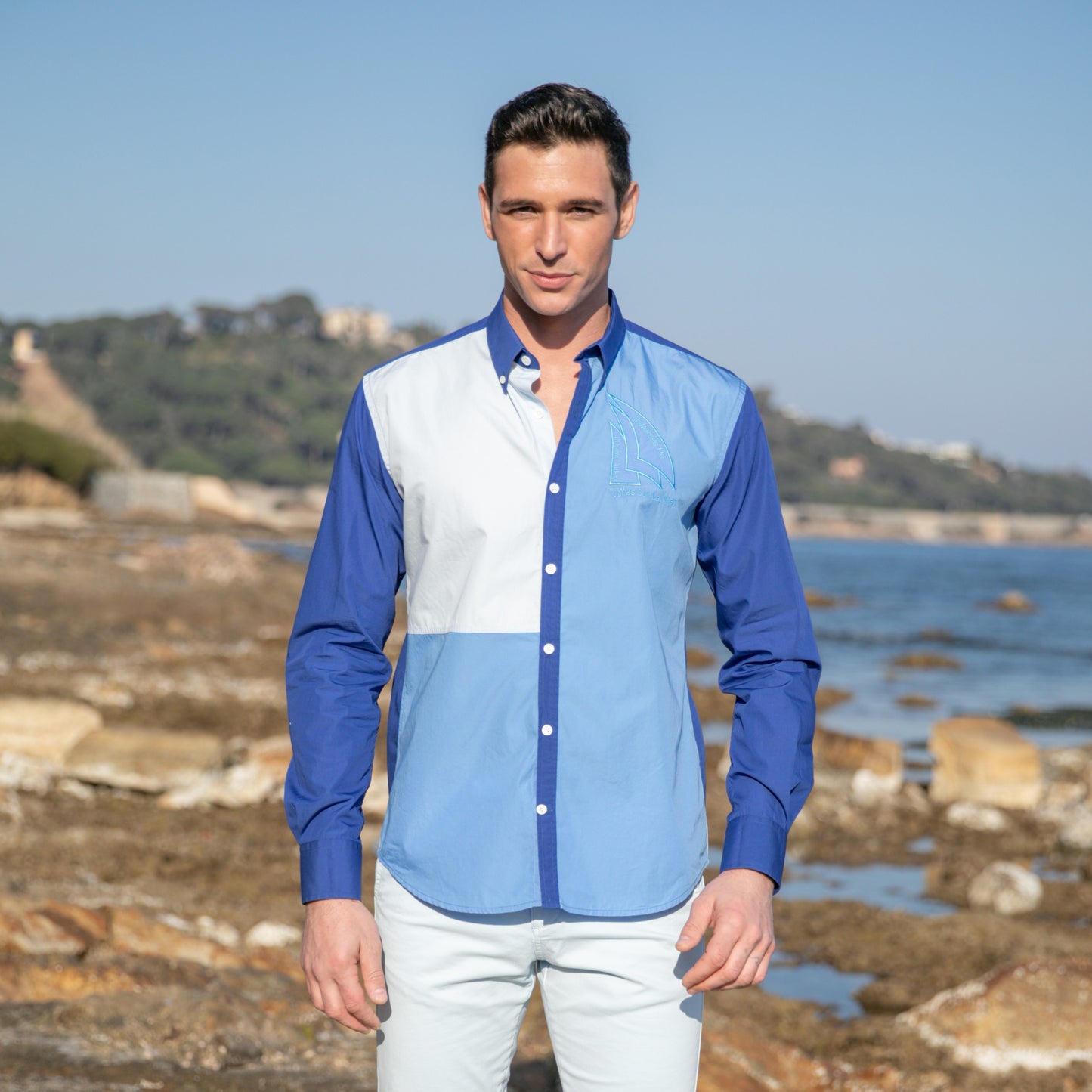 Maldives Navy cotton shirt